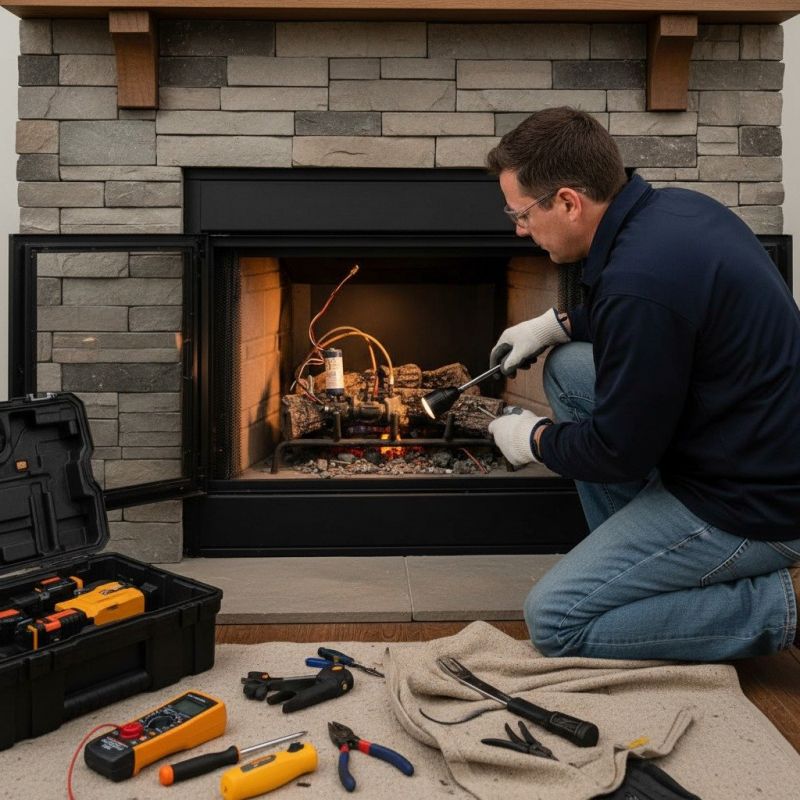 Gas Fireplace Repair detail